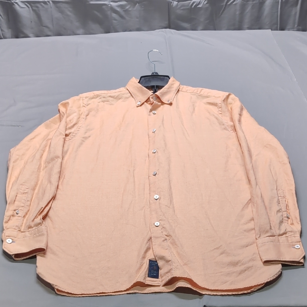 Calder Carmel Mens Peach Cotton Button Down Shirt Limited Edition 1/70 Large
